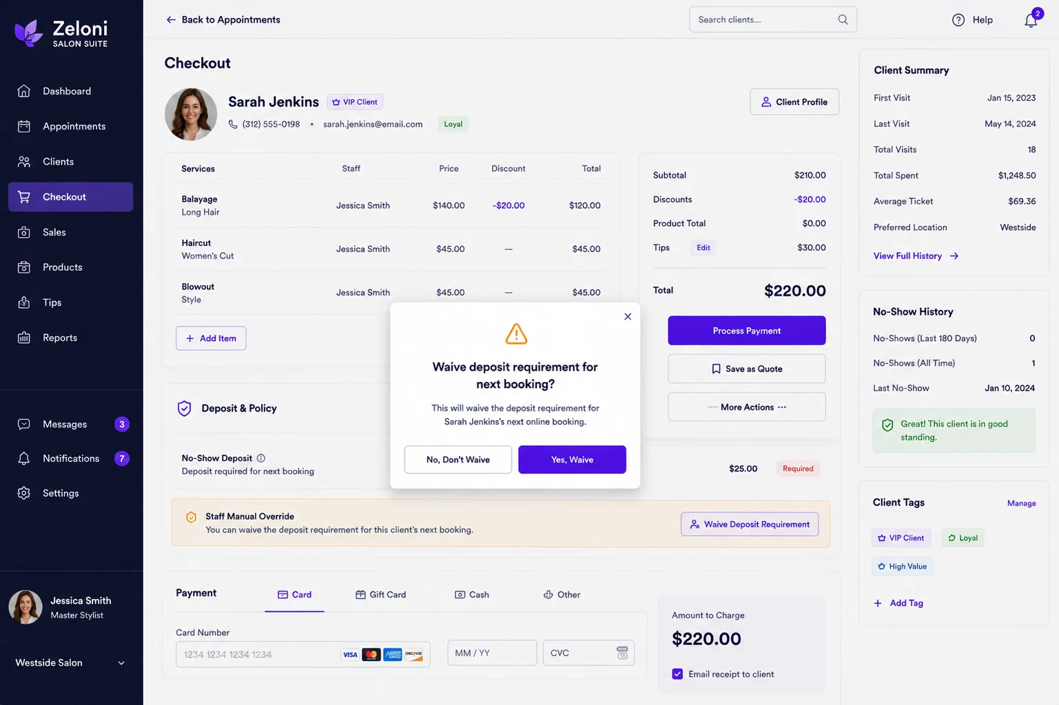 Manual override for staff edge cases visual demonstration mockup